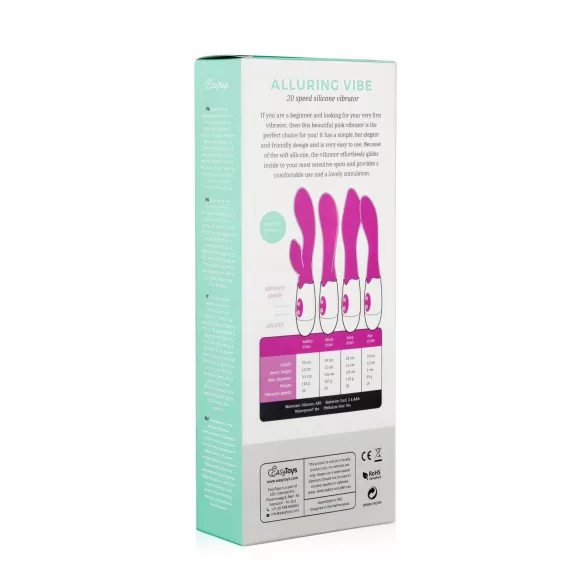Easytoys - vibrador ponto G à prova d'água - silicone rosa