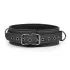 Easytoys - conjunto coleira algema pulso tornozelo - couro preto