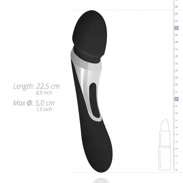 Sway No.1 - vibrador massageador recarregável 2 em 1 - silicone preto