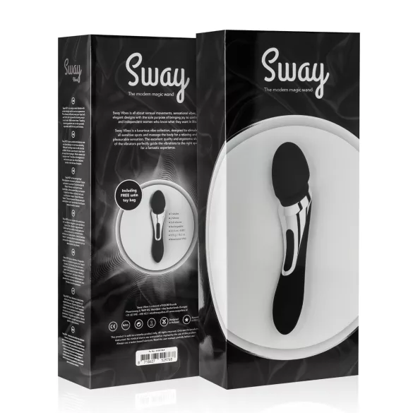 Sway No.1 - vibrador massageador recarregável 2 em 1 - silicone preto