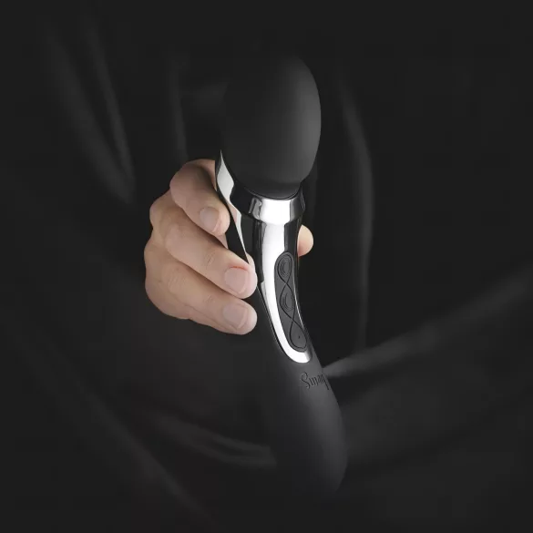 Sway No.1 - vibrador massageador recarregável 2 em 1 - silicone preto