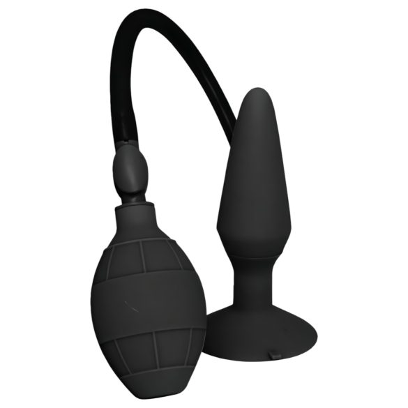MenzStuff - plug anal inflável - grande - silicone preto