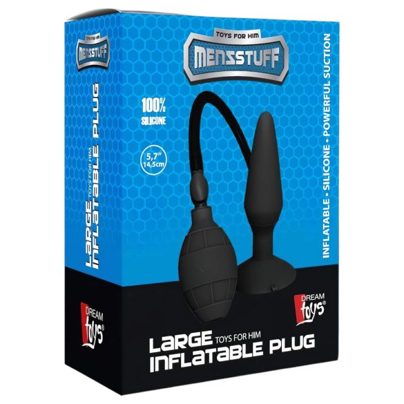 MenzStuff - plug anal inflável - grande - silicone preto