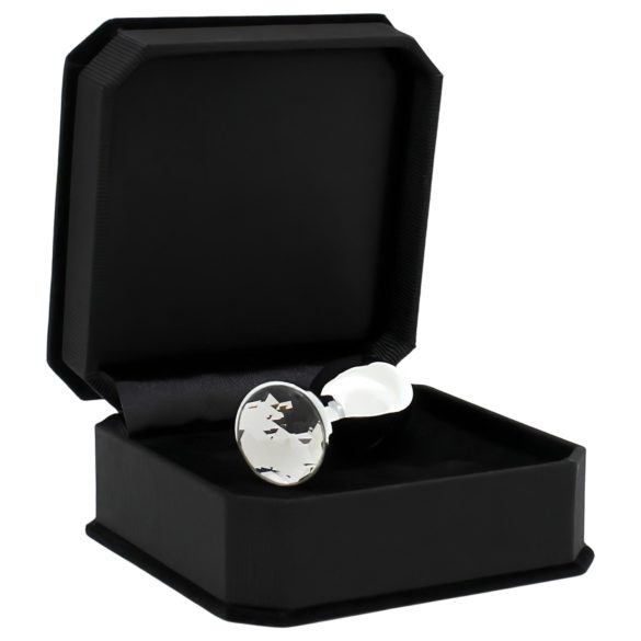 Rimba XS - plug anal metálico com pedra transparente - prata