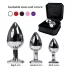 Rimba XS - plug anal metálico com pedra rosa (prateado)