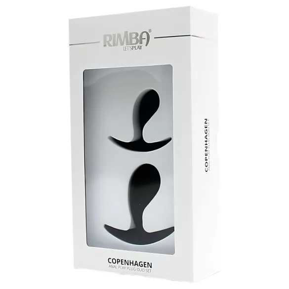 Rimba Copenhagen - conjunto de plugs anais (preto, 2 unid.)