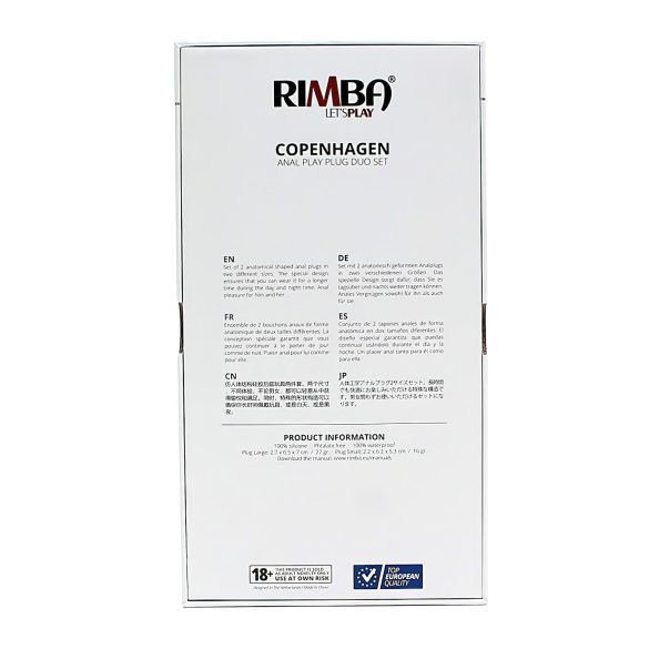 Rimba Copenhagen - kit plug anal - 2 peças - lilás