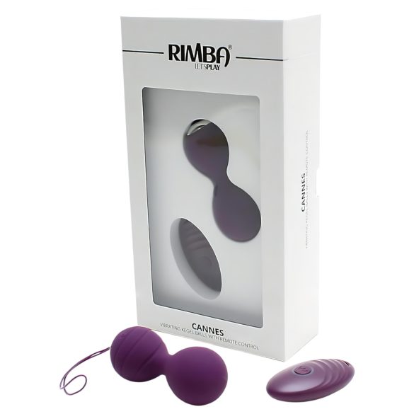 Rimba Cannes - ovo vibratório recarregável com controle remoto - roxo