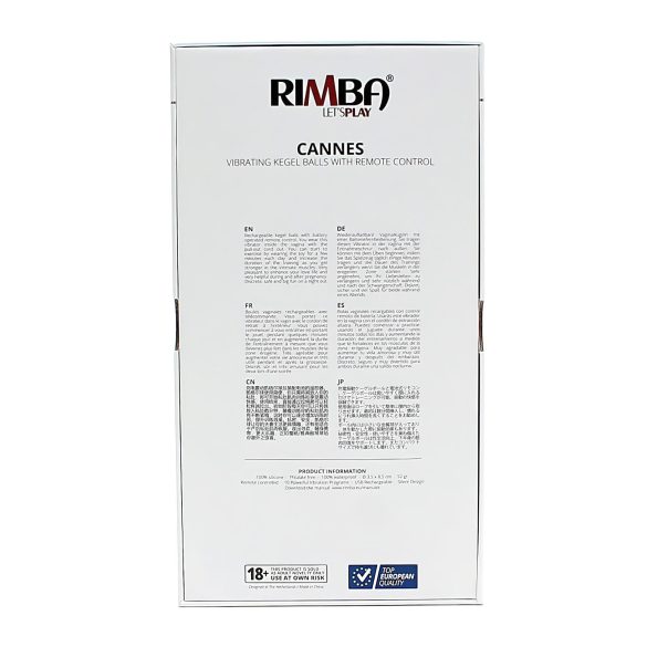 Rimba Cannes - ovo vibratório recarregável com controle remoto - roxo