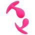 Rimba Copenhagen - plug anal conjunto - 2 peças - silicone rosa