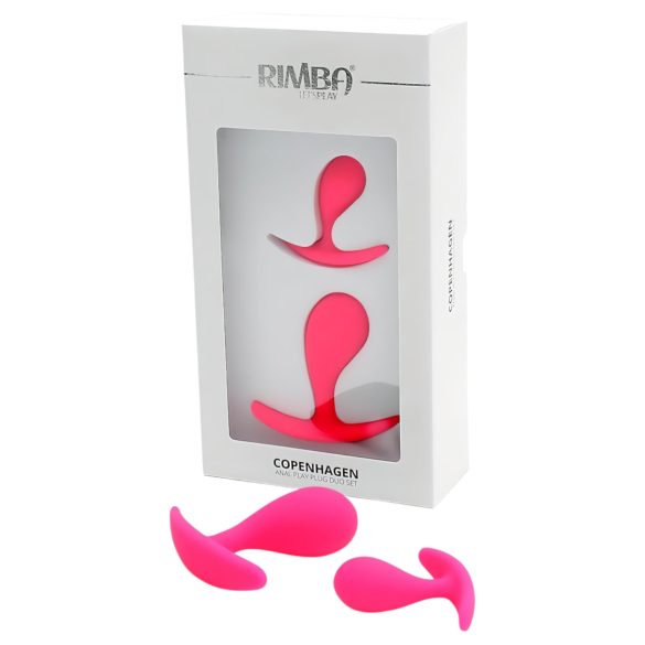 Rimba Copenhagen - plug anal conjunto - 2 peças - silicone rosa