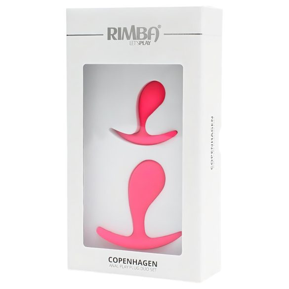 Rimba Copenhagen - plug anal conjunto - 2 peças - silicone rosa