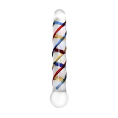   Rimba Rachella - dildo duplo de vidro - transparente colorido
