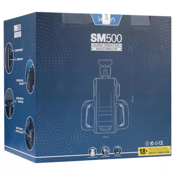 LETEN SM 500 - masturbador masculino vai e vem - suporte para celular - preto