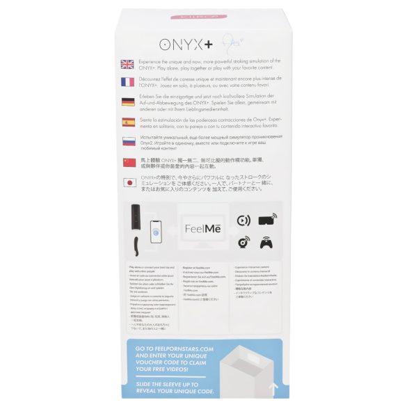 Kiiroo Onyx+ Asa Akira Experience - masturbador masculino interativo - preto