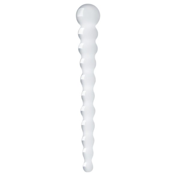 Gildo Glass No. 20 - dildo de vidro com relevo - transparente