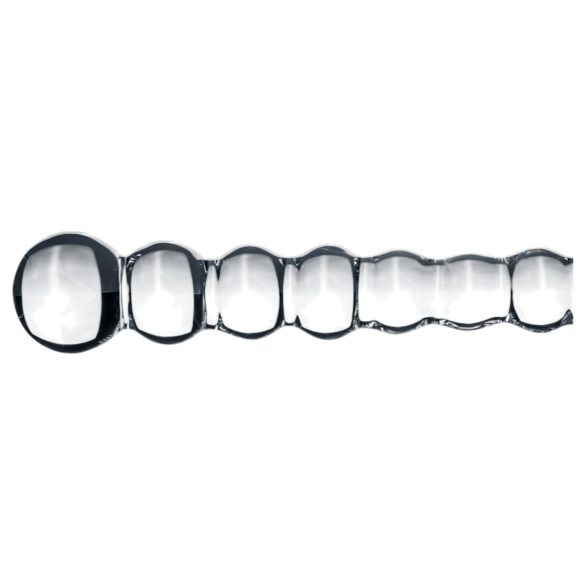 Gildo Glass No. 20 - dildo de vidro com relevo - transparente