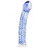 Gildo Glass No. 5 - dildo de vidro espiralado - transparente/azul