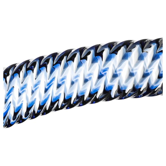 Gildo Glass No. 5 - dildo de vidro espiralado - transparente/azul