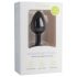 Easytoys Diamond - plug anal com pedra branca pequena - silicone preto