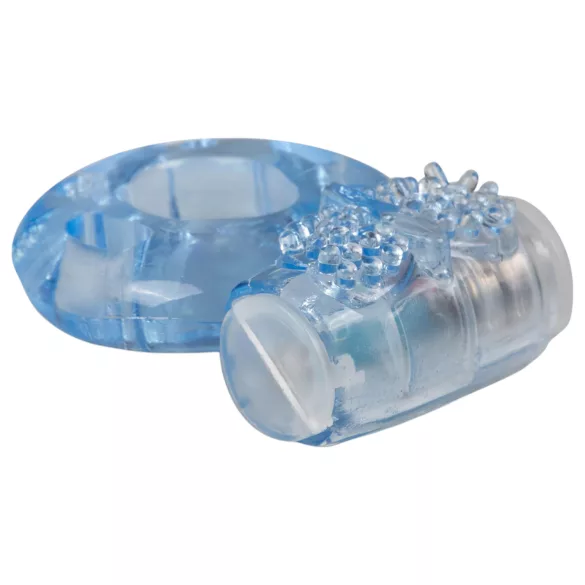 Easytoys - anel peniano vibratório descartável - silicone azul