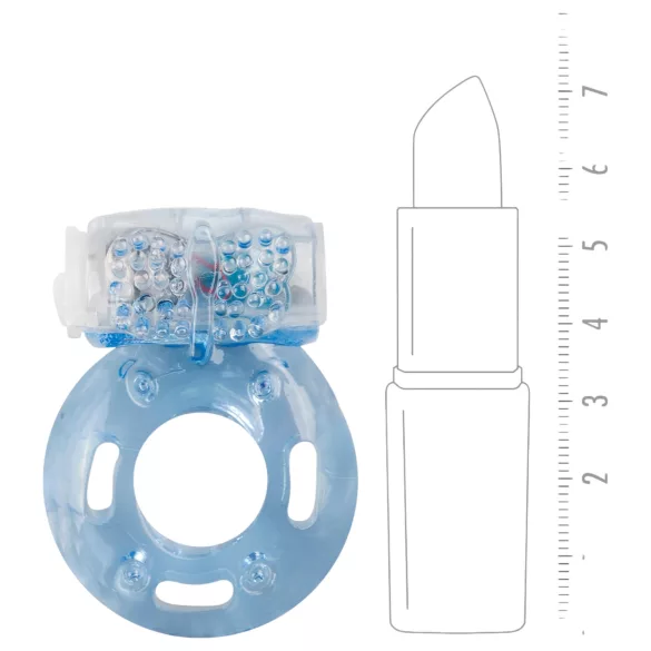 Easytoys - anel peniano vibratório descartável - silicone azul