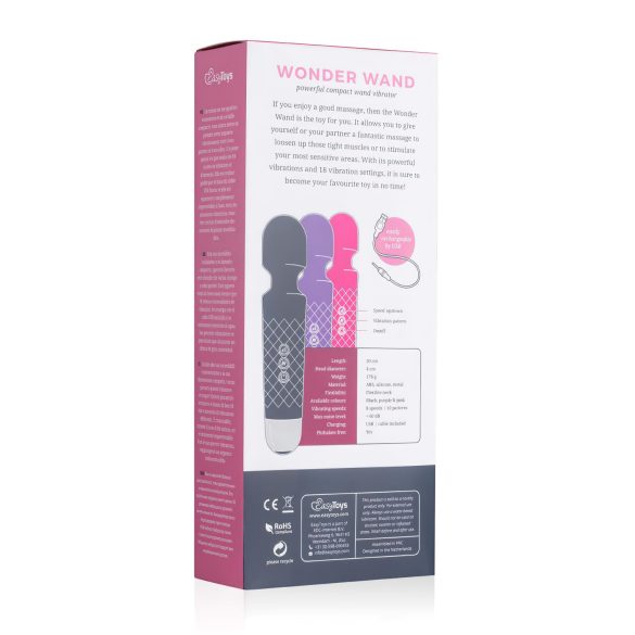 EasyToys - vibrador massageador mini recarregável - preto