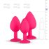 Easytoys Diamond - plug anal kit - silicone rosa