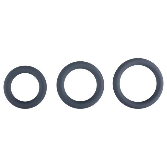 Boners - anel peniano kit - 3 peças - silicone cinza