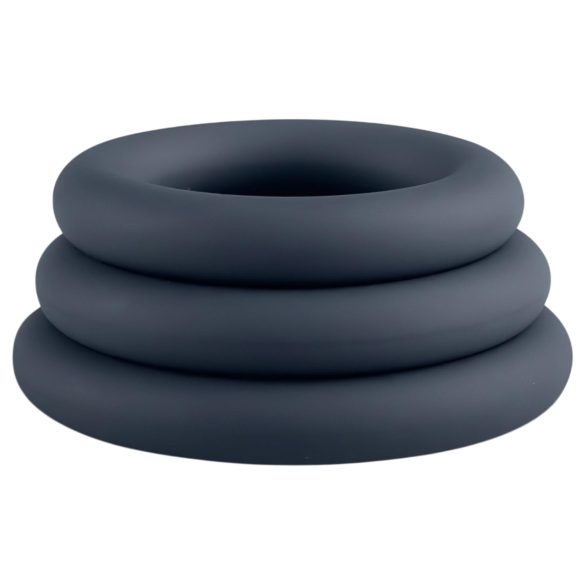 Boners - anel peniano kit - 3 peças - silicone cinza