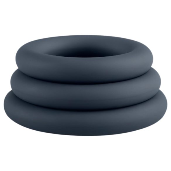 Boners - anel peniano kit - 3 peças - silicone cinza