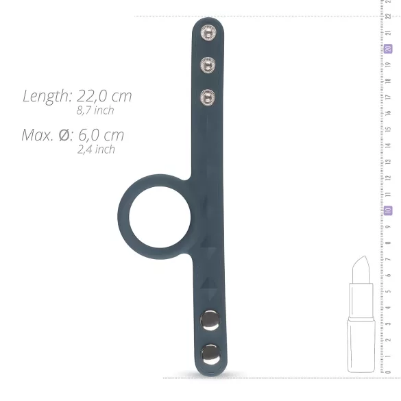 Boners - anel peniano e anel para escroto - silicone cinza