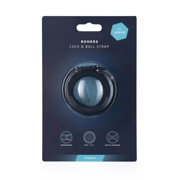 Boners - anel peniano e anel para escroto - silicone cinza