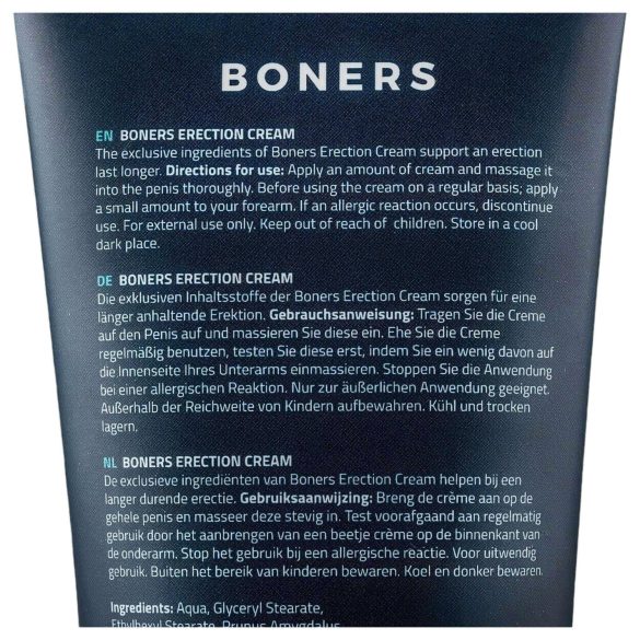 Boners - creme estimulante para ereção masculina - 100ml