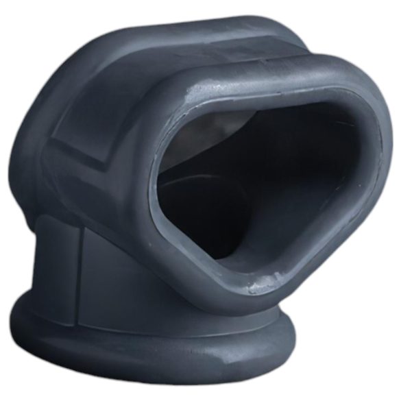 Boners - anel peniano e anel para escroto 2 em 1 - silicone cinza