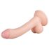 Real Fantasy Vince - dildo realístico com escroto e prepúcio - 19,5cm bege