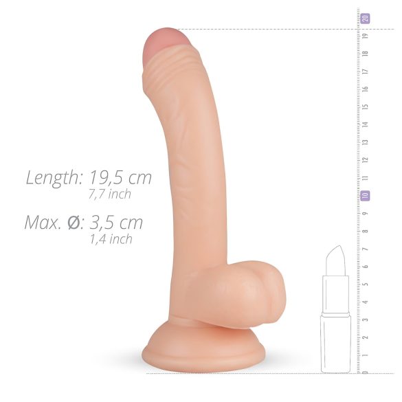 Real Fantasy Vince - dildo realístico com escroto e prepúcio - 19,5cm bege