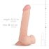 Real Fantasy Felix - dildo realístico com escroto - 22cm - cor natural