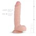 Real Fantasy Glynn - dildo realista com testículos - 25cm - cor natural