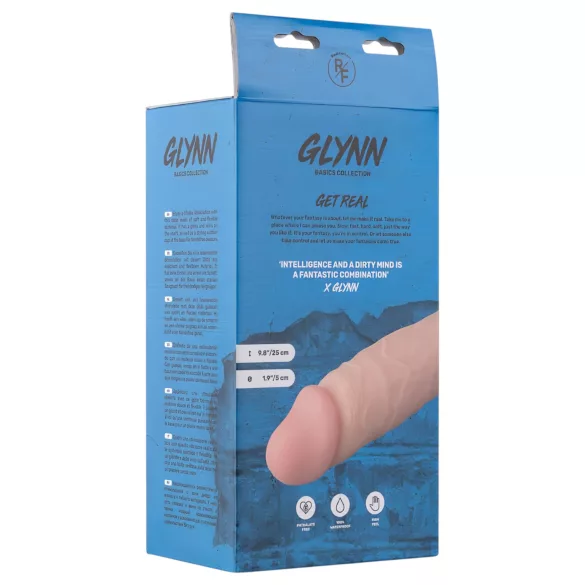 Real Fantasy Glynn - dildo realista com testículos - 25cm - cor natural