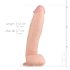 Real Fantasy Dwane - dildo realista com escroto - 31cm - cor natural