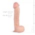 Real Fantasy Lexon - dildo realístico com escroto - 33cm - cor natural