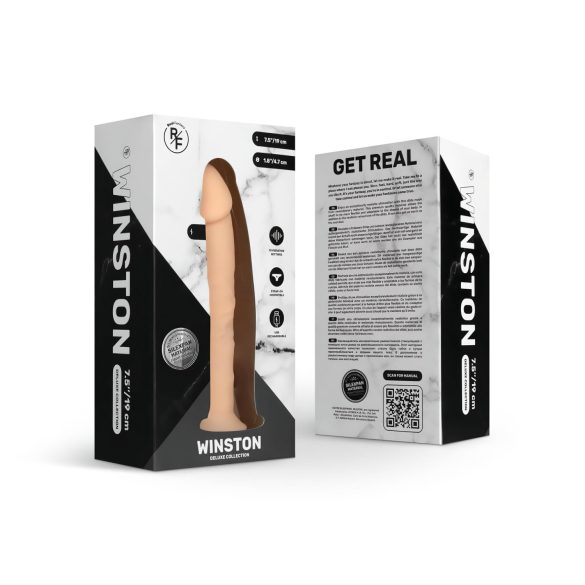Real Fantasy Winston - vibrador de ventosa - 19cm (natural)