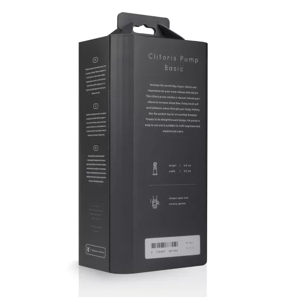 Saiz Basic - bomba de sucção clitóris - transparente e preto