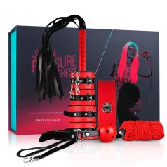   Secret Pleasure Chest - kit BDSM avançado - 10 peças - vermelho