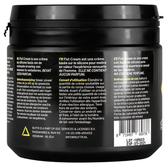 BUTTR - creme lubrificante para fistting - 500ml
