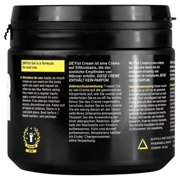 BUTTR - creme lubrificante para fistting - 500ml