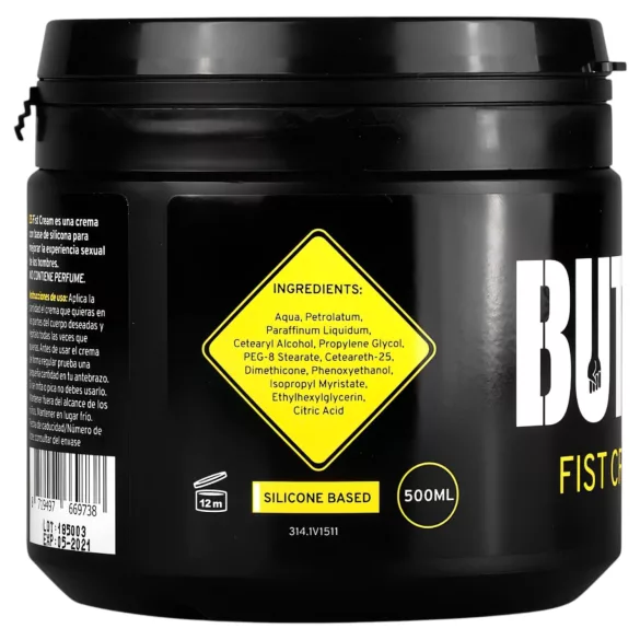 BUTTR - creme lubrificante para fistting - 500ml