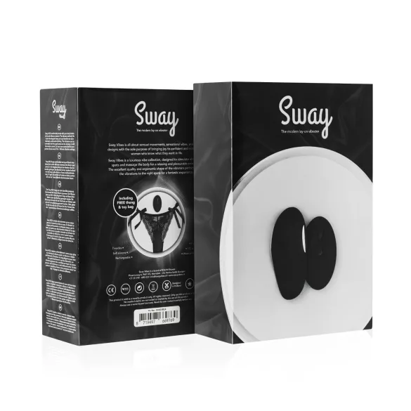Sway No.3 - calcinha vibratória recarregável com controle remoto - preta S-L