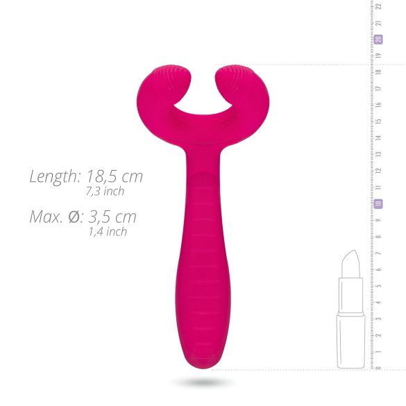 Easytoys Couple - vibrador casal recarregável à prova d'água - rosa